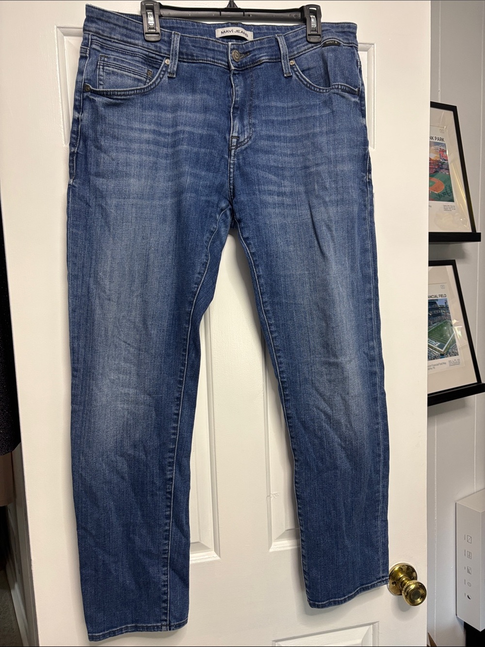 Mavi Jake Men’s Slim Leg Stretch Jeans Size 36 Medium Blue Wash